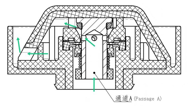 Figure (d) Exhaust demonstration diagram