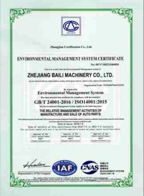 tkl certificate of environmental