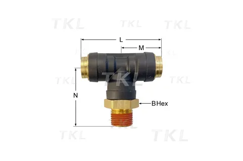 Male Branch Tee Swivel