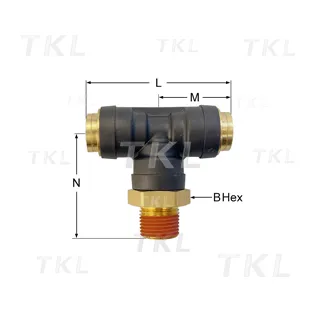 Male Branch Tee Swivel
