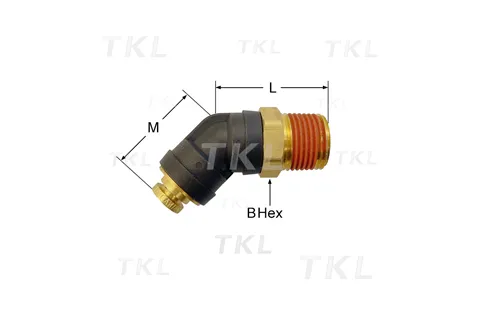 Male Elbow Swivel 45°